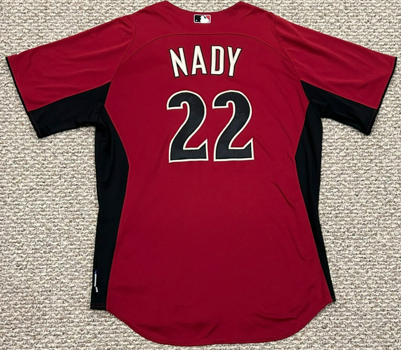 NADY SIZE 48 #22 2011 ARIZONA DIAMONDBACKS GAME USED JERSEY ISSUED RED MLB
