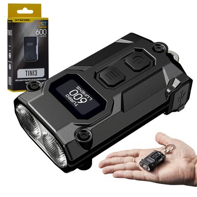 Nitecore TINI3 MCT Intelligent Multiple Color Temperatures Keychain Light Black 