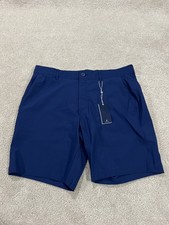 Holderness Bourne Shorts Mens 34 Blue Tailored Fit Golf Performance Stretch