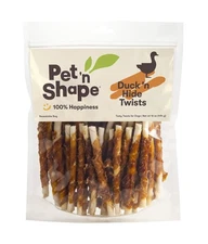 Pet 'n Shape Duck Hide Twists - Wrapped 1 Pound (Pack of 1), 