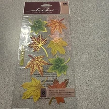 Sticko Vellum Stickers EK Success Autocollants “ MAPLE LEAF “ NIP