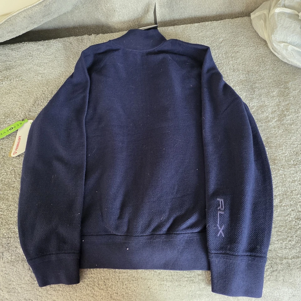 RLX Ralph Lauren Hybrid Jacket Mens M Blue Golf Primaloft Wool Full Zip NWT $298 - Image 4 of 4