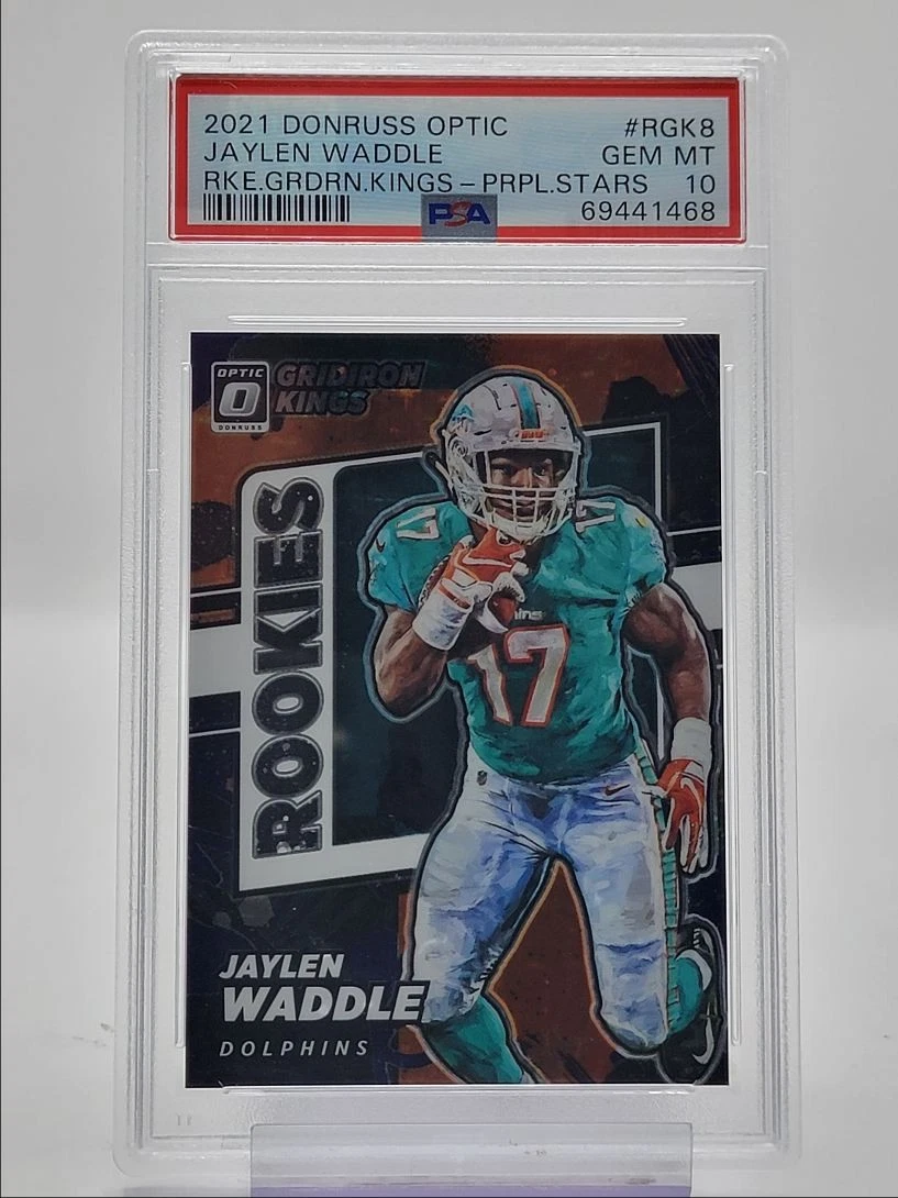Jaylen Waddle Panini Donruss Optic Rookie Gridiron Kings #RGK8 Purple Stars