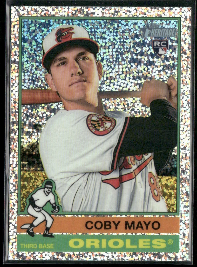 2025 Topps Heritage - Coby Mayo #340 Chrome Silver Sparkle Refractor