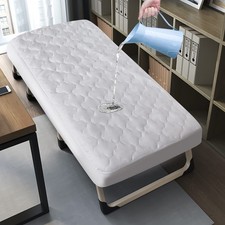 Cot Mattress Pad Protector Waterproof, Quilted Daybed Mattress Cover 33" X 75...