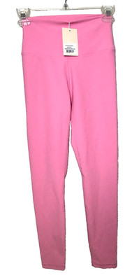 Wilo The Label Ribbed Leggings Women's Small Pink Skinny Stretch Cropped  NWT