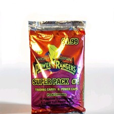 LOT OF 10 Mighty Morphin Power Rangers Super Pack 1 1995 Trading Cards
