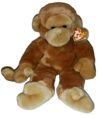 Ty Large Plush Beanie Buddy BONGO the Monkey (14 Inch) MWMTs Stuffed Animal Toy