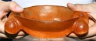 6.6'' Chinese Hongshan Culture Red Crystal Carved Beast Animal Head Bowl