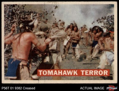 1956 Topps Davy Crockett Orange Back #17 Tomahawk Terror  3 - VG