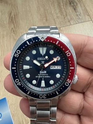 Seiko SRPA21 Turtle Prospex Men's Pepsi Padi Automatic Air Diver Watch 4R36-05H0