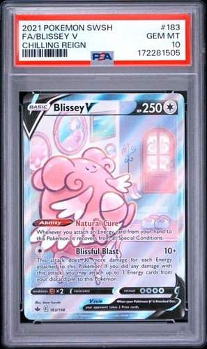 PSA 10 Blissey V 183/198 Pokemon Chilling Reign Alternate Alt Art