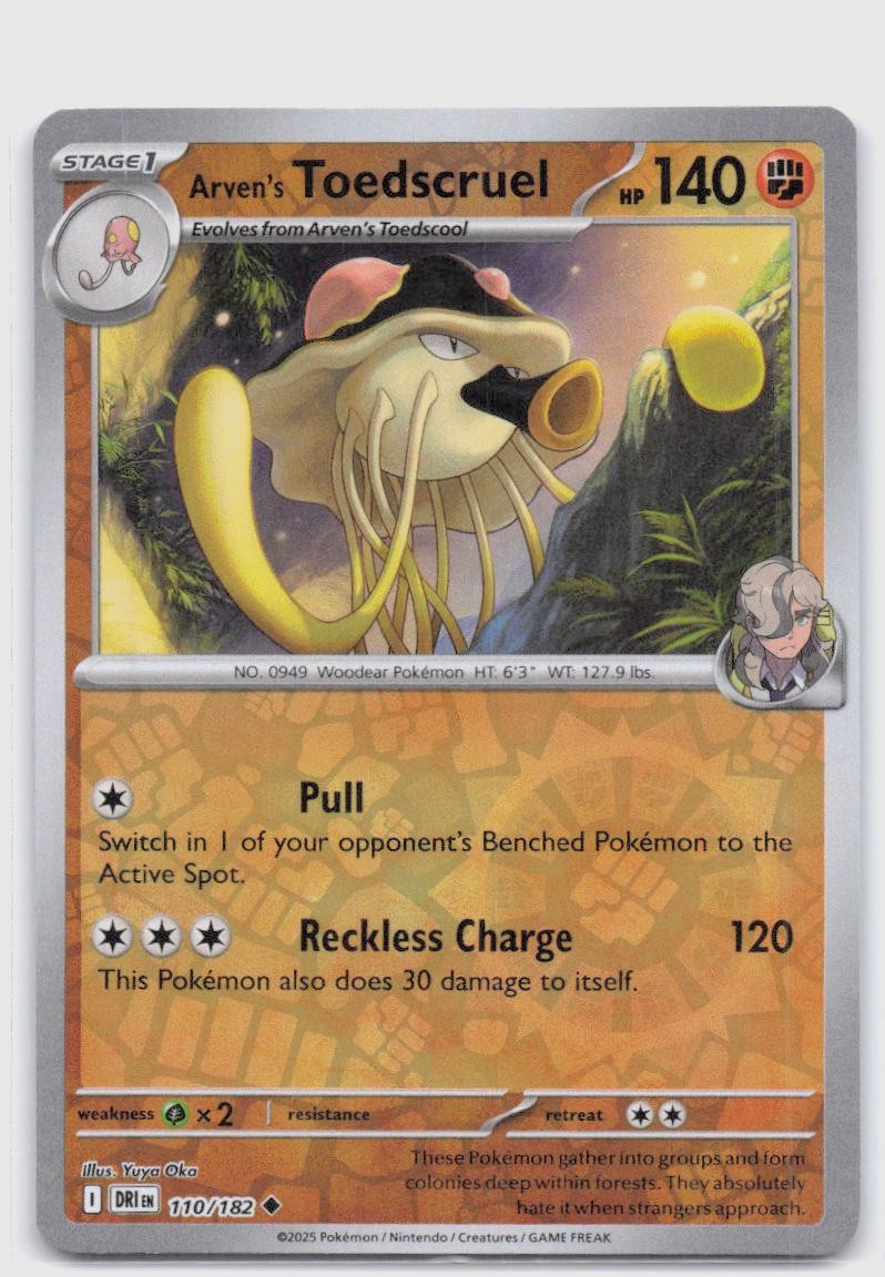 SV10: Destined Rivals #110/182 Arven's Toedscruel Reverse Holo