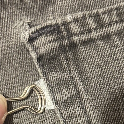 Levis Silvertab Black Jean Shorts Size 32 Baggy Loose Fit Vintage Grunge Skate - Image 4 of 4