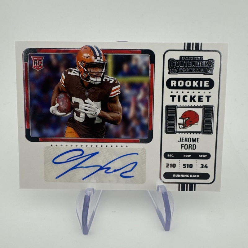2022 Panini Contenders Jerome Ford Rookie Ticket Variation Auto - Browns
