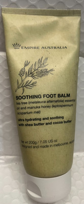 EMPIRE AUSTRALIA SOOTHING FOOT BALM TEA TREE ESSENTIALS OIL&MANUKA HONEY 7.05OZ