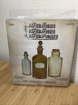 Tim Holtz APOTHECARY BOTTLES Sizzix Die 658715 Bigz Alterations Die Cut