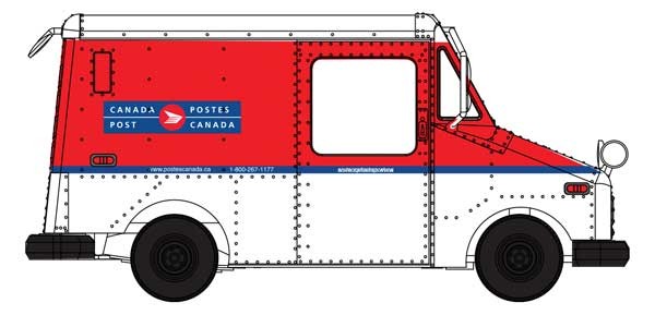 Walthers SceneMaster 949-12254 HO LLV Mail Truck Canada Post 1987