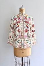 Vintage 1960s Embroidered Silk Jacket Oriental