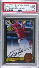 2017 Panini Donruss Optic Black Prizm 5/5 Jorge Alfaro PSA 9 MINT Auto 6we