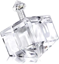 Qfkris Crystal Dreidel Paperweight with Hebrew Letters Glass Figurines Collectib
