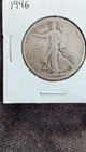 Liberty Walking 1946 Half Dollar Silver Circulated 50C Coin Uncertified