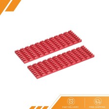 2 Pcs M.2 SSD Heatsink Cooler with Thermal Pad 70x22x3mm Red