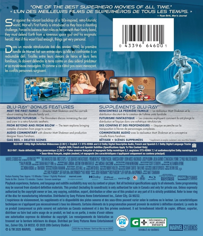 THE FANTASTIC FOUR FIRST STEPS (2025) [Blu-ray] New! - Image 2 of 2