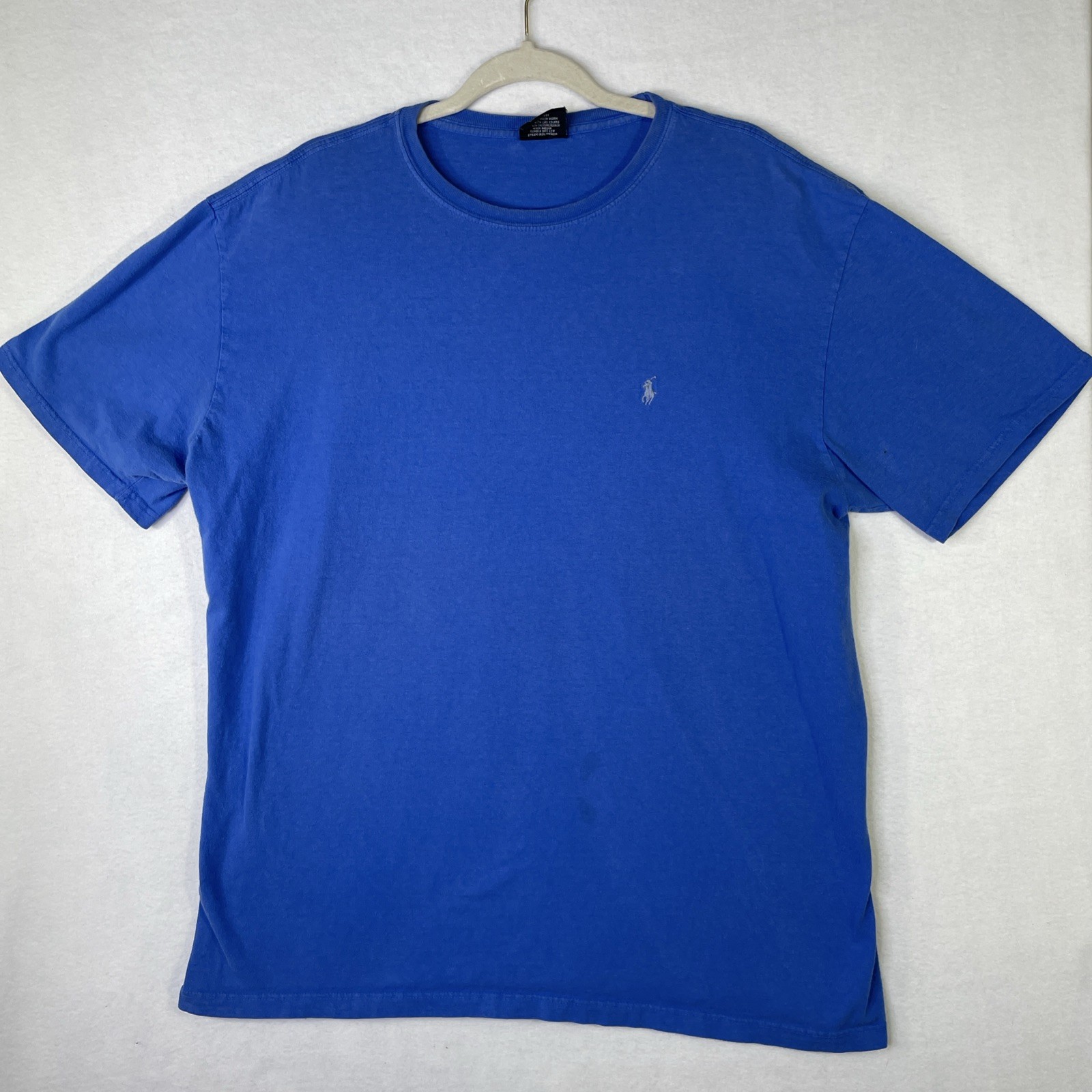 Vintage Polo by Ralph Lauren Mens Large Classic Fit Jersey Crewneck T Shirt Blue