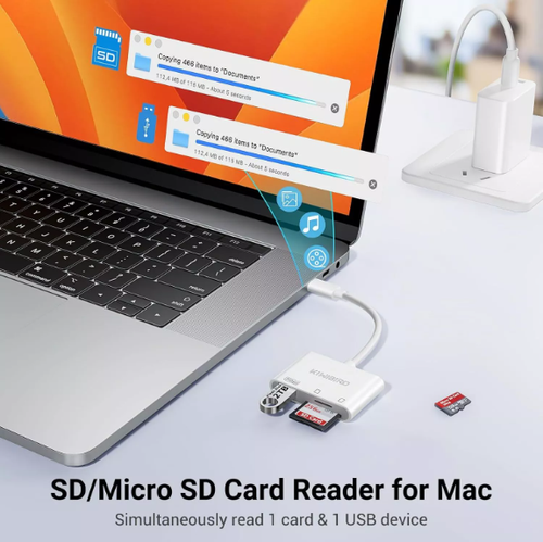 For KiWiBiRD USB C SD Card Reader, Micro SD to Type C OTG Adapter for SDHC SDXC - 第 4/6 張圖片