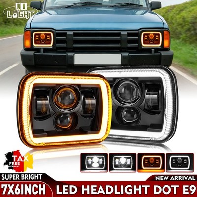 2x E-geprüft 5x7 7X6 Scheinwerfer High Low DRL Für Land Rover Discovery 1 & 2