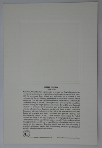 Albert Einstein SCOTT 1774 fleetwood golden jubilee wyoming usa scientist - Picture 2 of 5