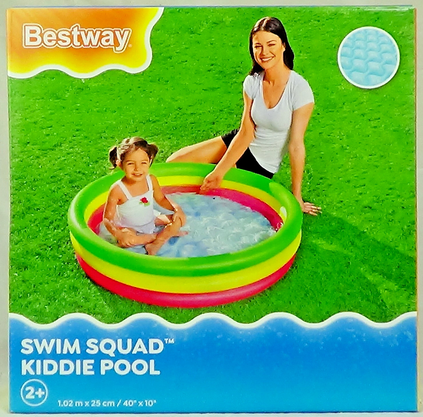 Swim Squad Kiddie Pool 102x25cm Toddler Paddling Summer Fun Bestway 51104