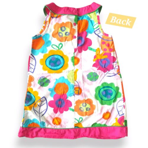 Sophie Rose Baby Girl's Sleeveless Floral Dress Size 6/6 Pink Blue White - Picture 2 of 7