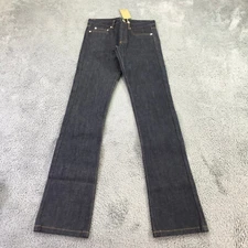 A.P.C Jeans Mens 27x33 New Cure H Tres Etroit Button Fly Raw Dark Denim Slim sdf