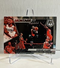 2021-22 Panini Mosaic Damian Lillard Montage #19 Portland Trail Blazers
