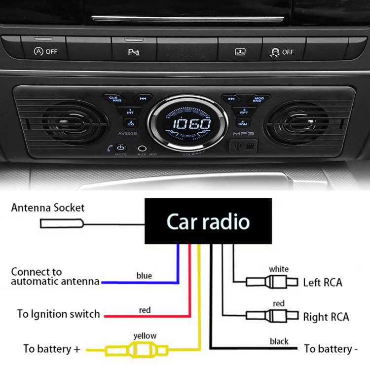 In-dash Bluetooth Radio Head Unit