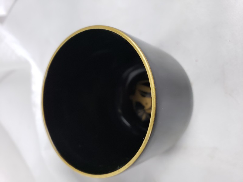 Excellent vintage Japanese black lacquerware bowl