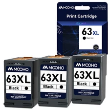 3PK 63XL Black Ink Cartridge for HP ENVY 4510 4511 4512 4516 4520 4522 4525 4526