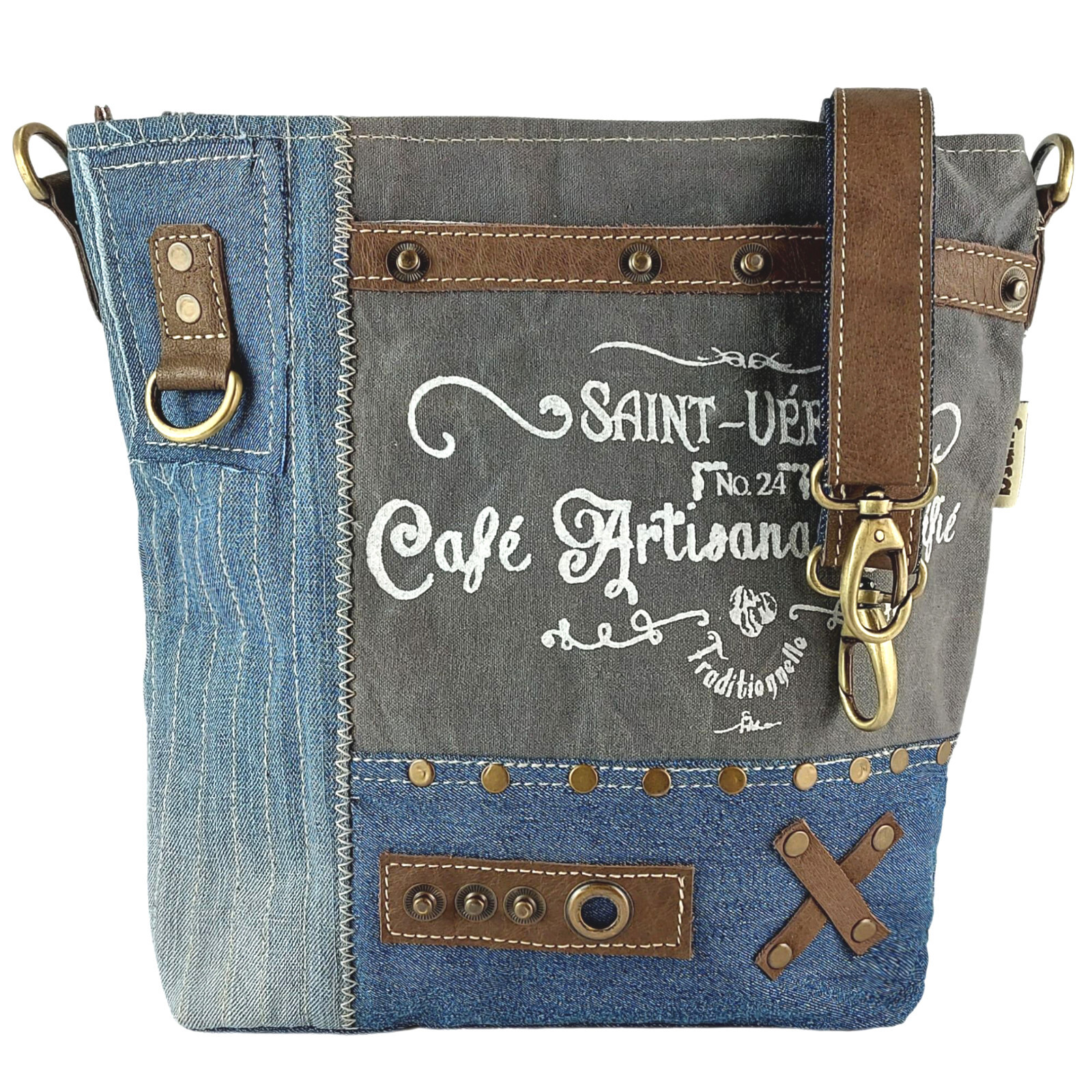 Sunsa DamenTaschen Umhängetasche Handtasche Baumwolle & Jeans Schultertasche