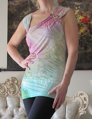 Roberto Just Cavalli Multicoloured dress-y blouse/long top/tunic US 0-6/Small