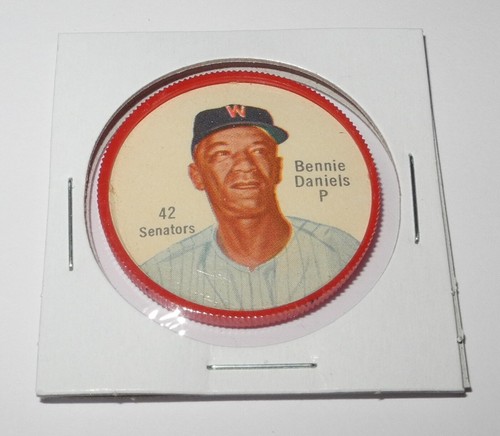 1962 Salada Baseball Coin Pin #42 Bennie Daniels Washington Senators Near Mint