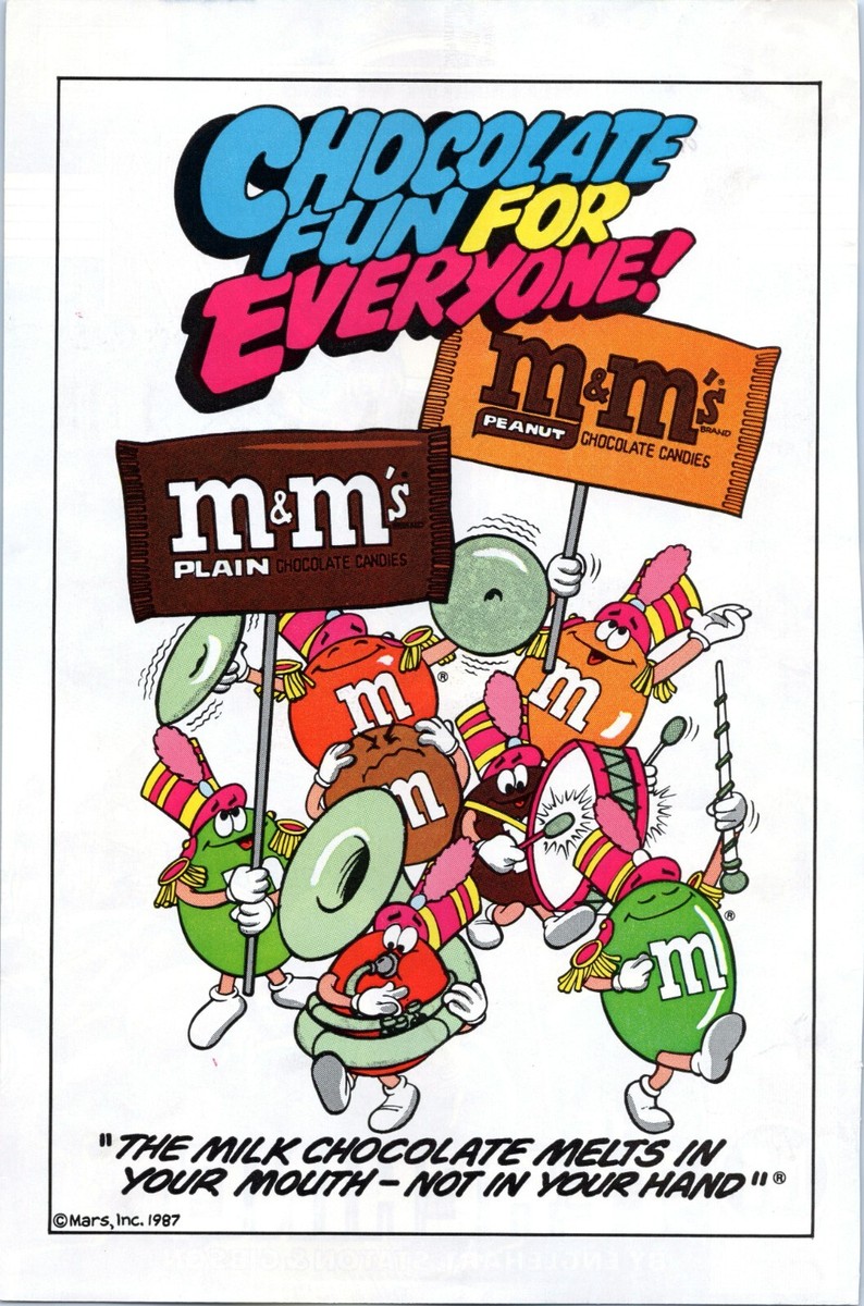 Vintage 1987 M&M's Chocolate Candy print ad - Comic Book size | eBay