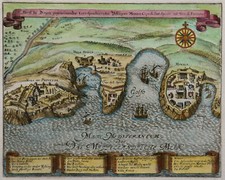C&ocirc;te d'Azur - Nice - Cap San Ferrat - Monaco - J. Stridbeck 1700 -Rares Original