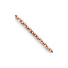 14K Rose Gold 1.10mm Cable Chain Necklace 18" Gift for Mother