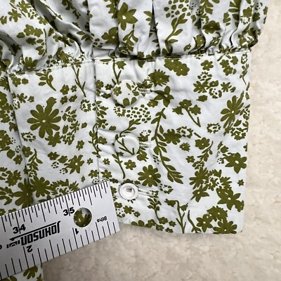 Zara Dress Women's M Green White Floral PuffSleeve V Neck Mini | eBay Zara Dress Women's M Green White Floral PuffSleeve V Neck Mini | eBay