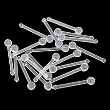 10 PC TINY 20G CLEAR FLEXIBLE BIOFLEX NOSE RETAINER HIDE PIERCING STUD BONE RING