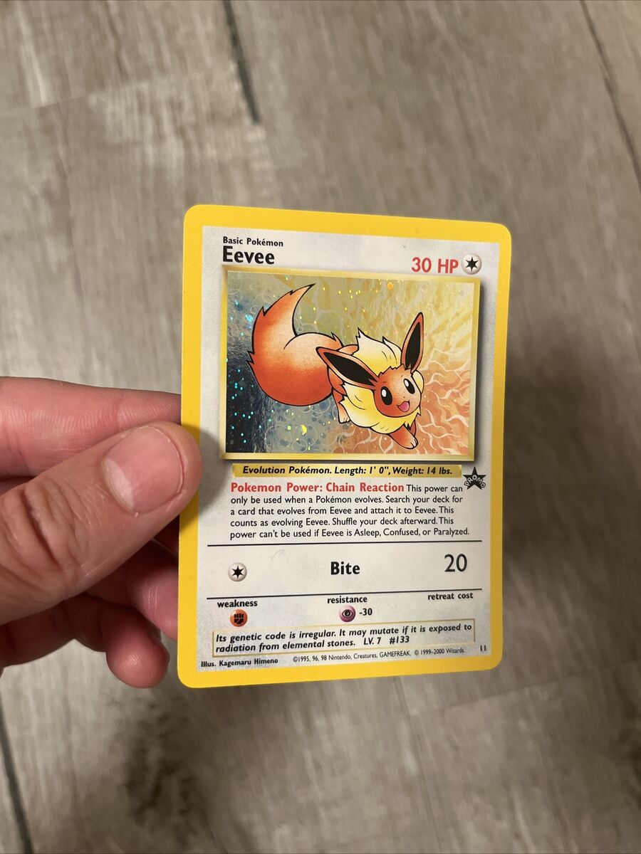 Eevee #11 Black Star Promo Holo Pokemon Card NM VINTAGE WOTC Eevee #11 Black Star Promo Holo Pokemon Card NM VINTAGE WOTC