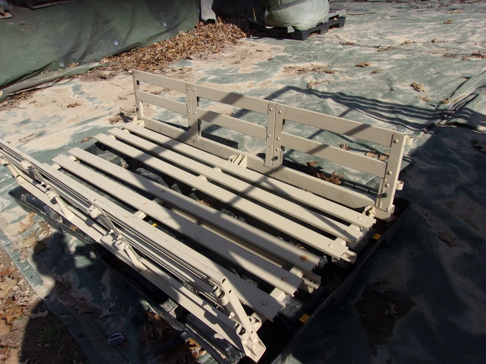 MILITARY SURPLUS 2 MAN HMMWV M998 TAN TROOP SEATS WITH HARDWARE TRUCK - US ARMY - Image 4 of 4