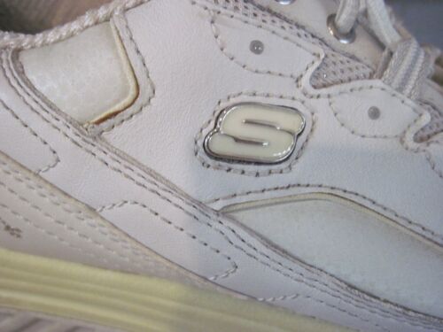 Skechers Shape Ups White Leather Toning Sneakers Womens Size 10 Shoes - Picture 4 of 11
